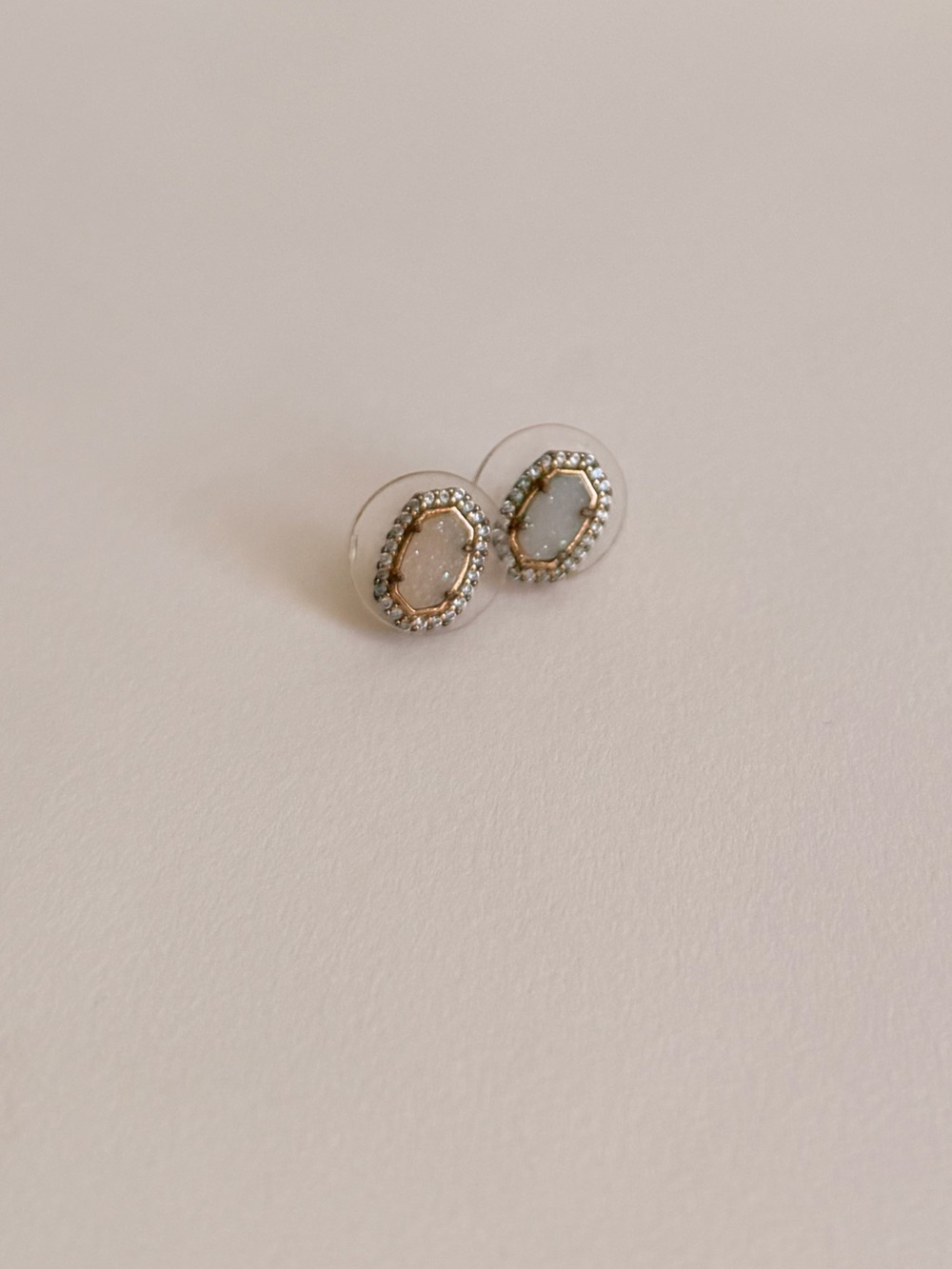Kendra Scott Gold Oval Halo Stud Earrings - Women Jewelry